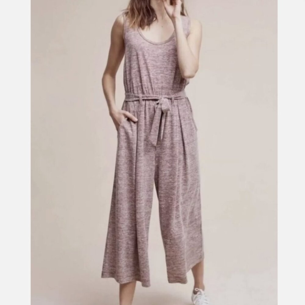 Saturday Sunday Jumpsuit Mauve Wide Leg Crop Saunter Small